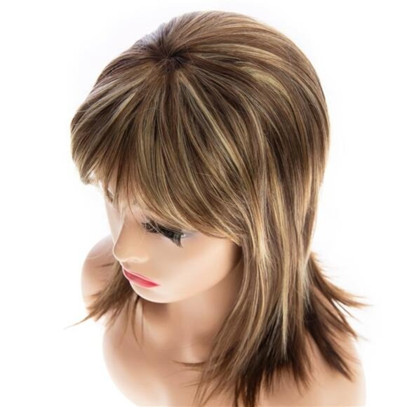 Stylish Brown and Blonde Women's Wig - Picture 2 of 7